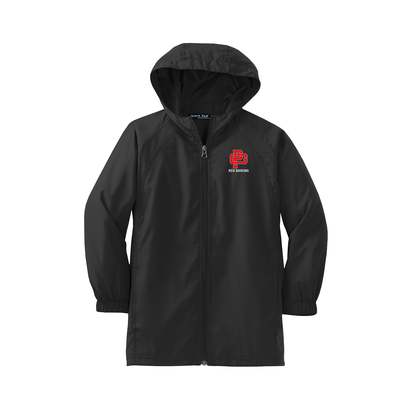 SPORT-TEK YOUTH HOODED RAGLAN JACKET