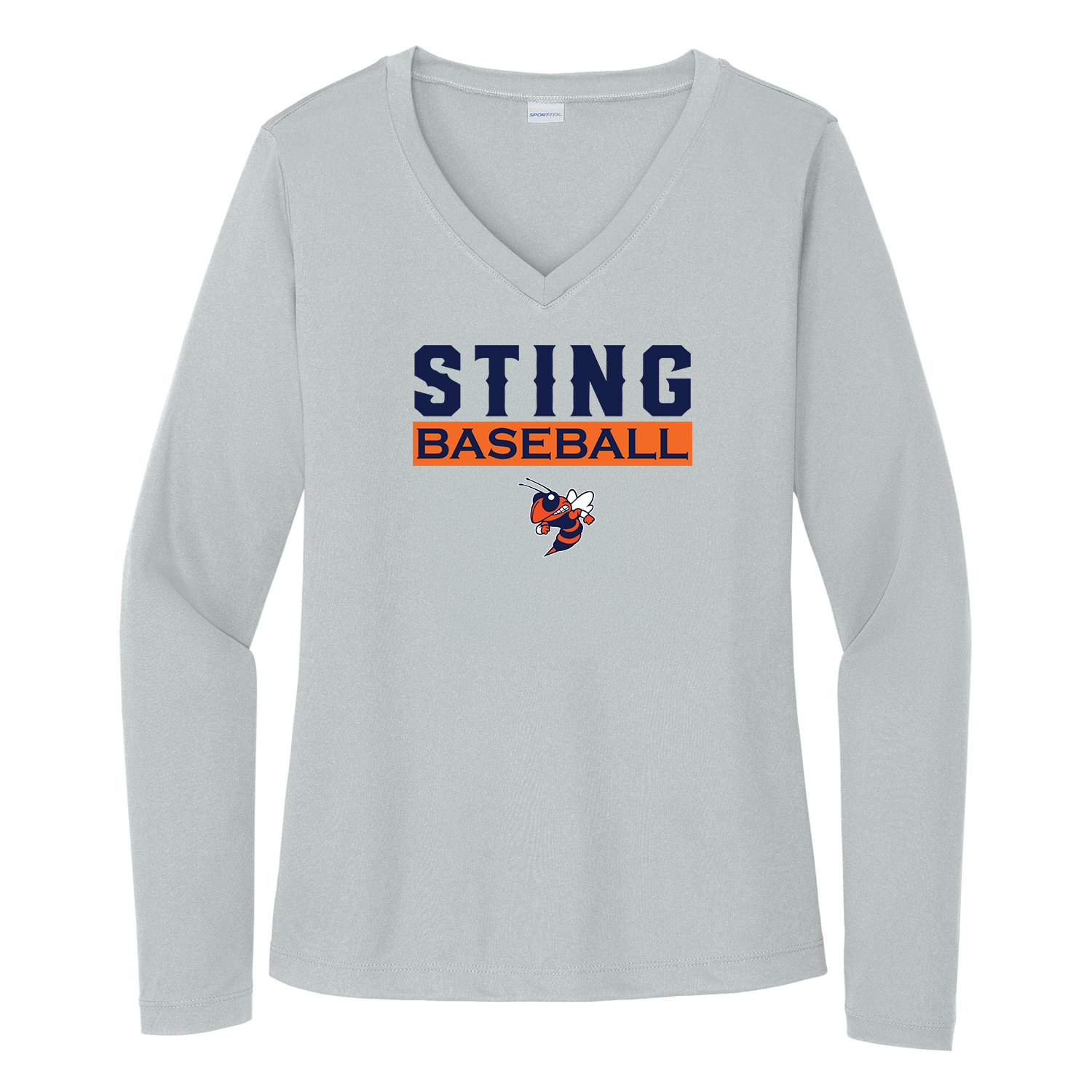SPORT-TEK LADIES LONG SLEEVE POSICHARGE COMPETITOR V-NECK TEE