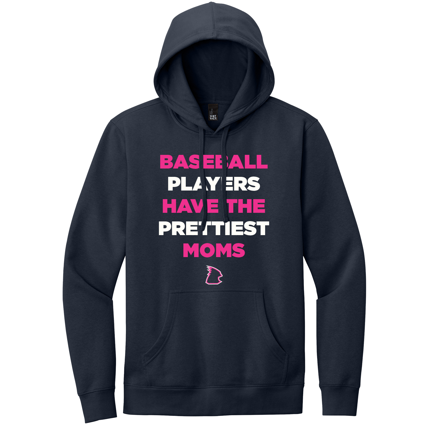 NEW District Mens V.I.T Fleece Hoodie (Baseball Players Have The Prettiest Moms)