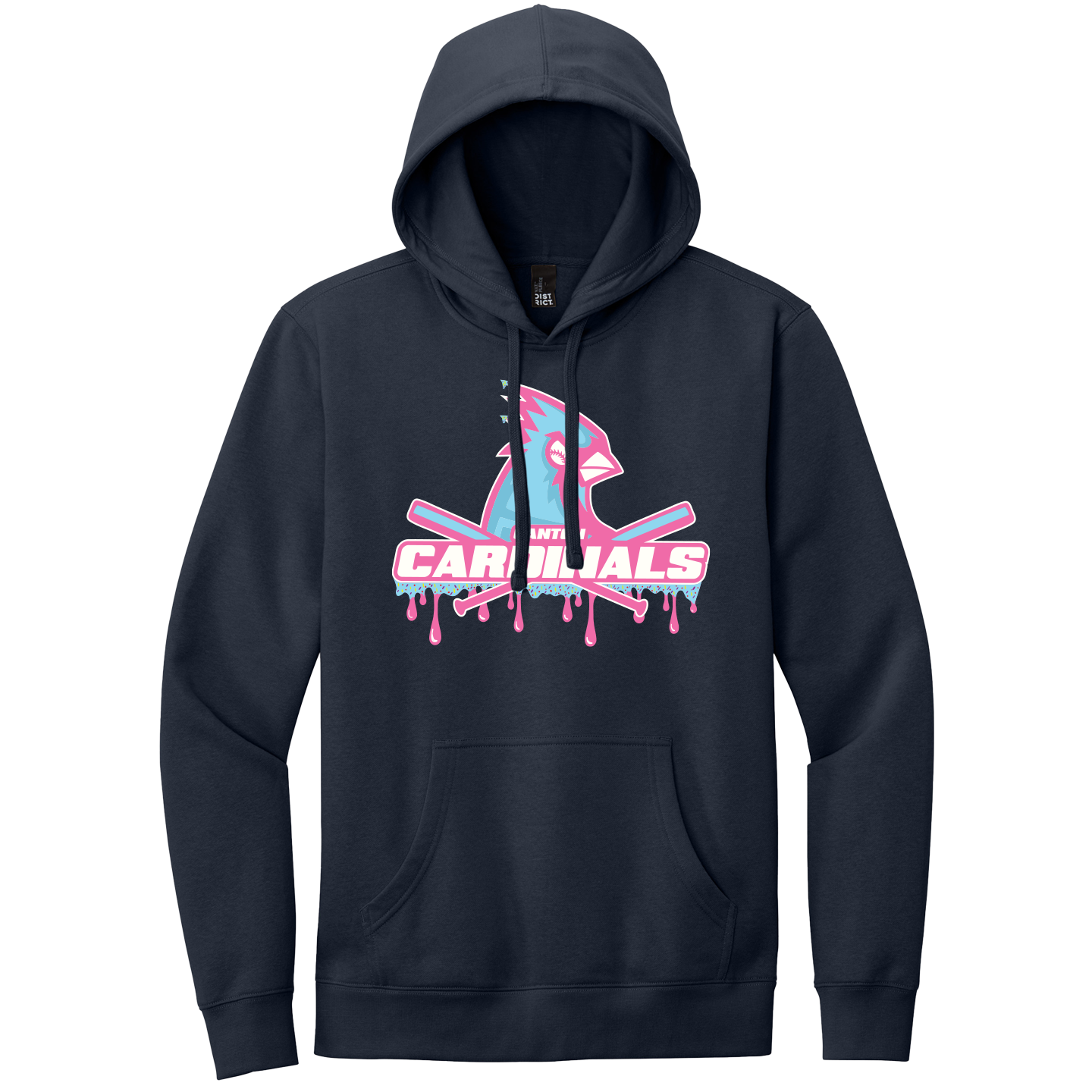 NEW District Mens V.I.T Fleece Hoodie (Cardinals Drip)