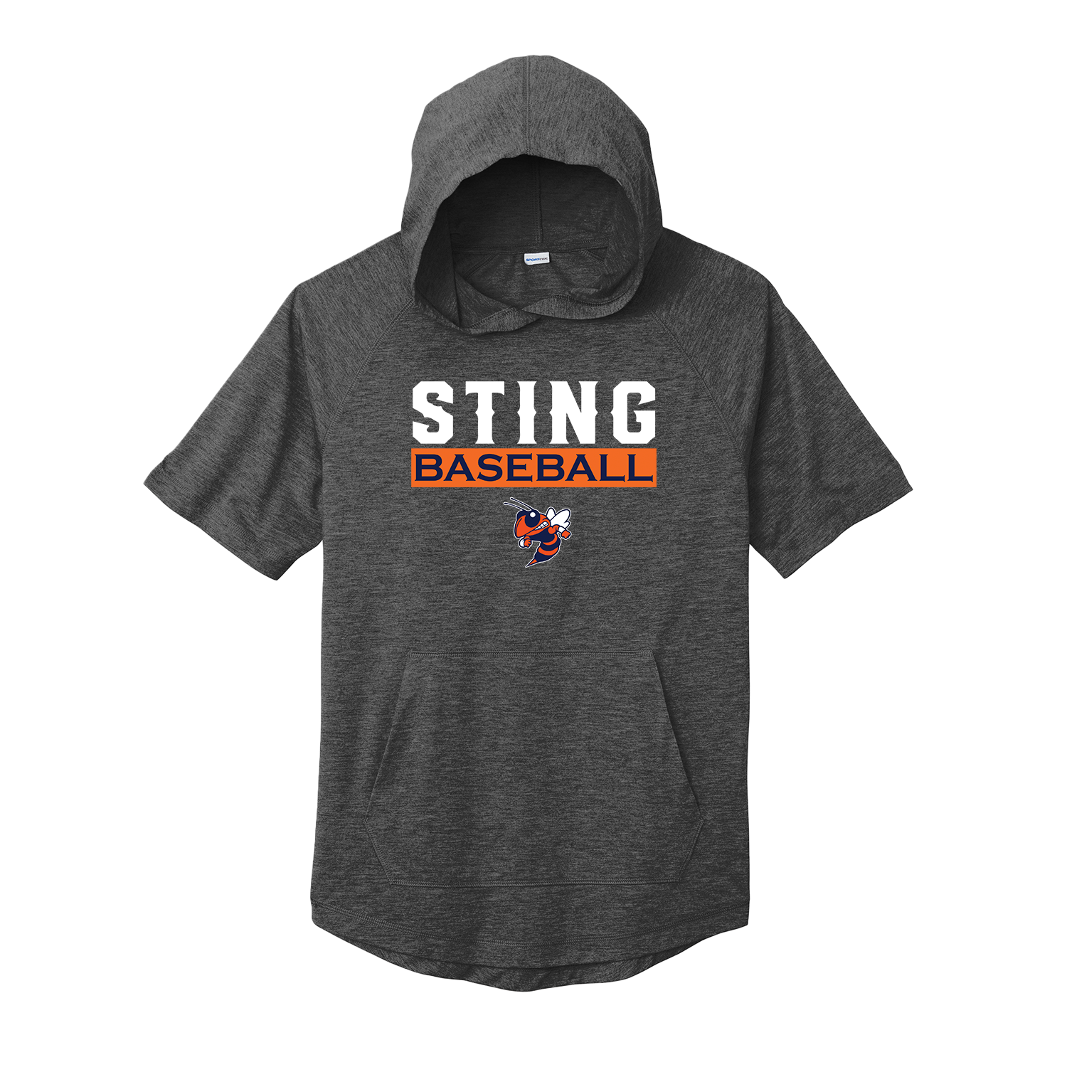 SPORT-TEK POSICHARGE TRI-BLEND WICKING SHORT SLEEVE HOODIE
