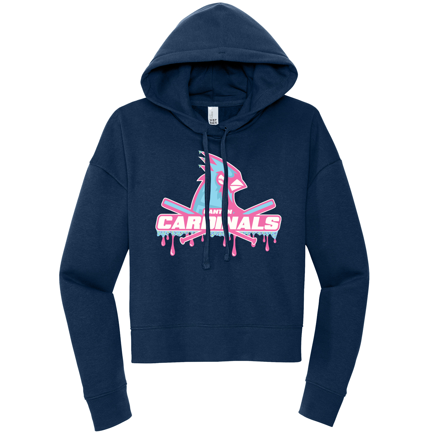 NEW District Womens V.I.T Fleece Hoodie (Cardinals Drip)
