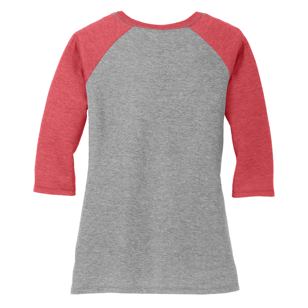 SCRIPT Women's District Perfect Tri Blend 3/4 Sleeve Raglan Tee