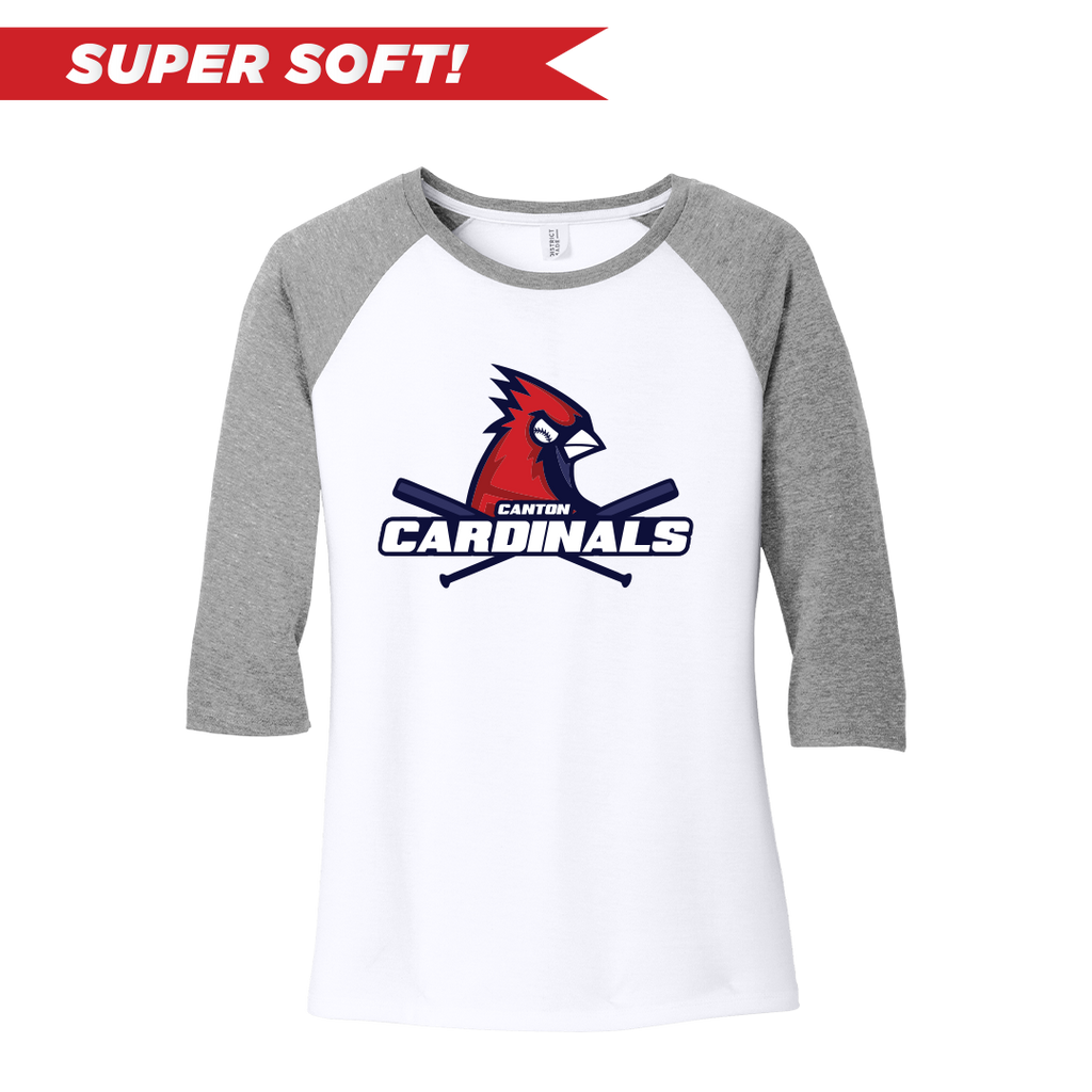 Women's District Perfect Tri Blend 3/4 Sleeve Raglan Tee