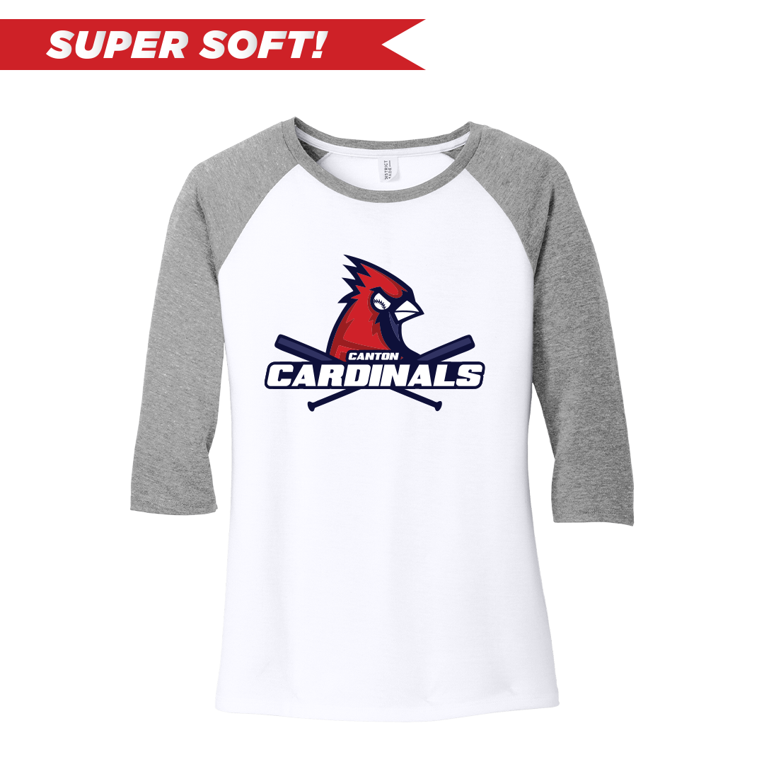 Women's District Perfect Tri Blend 3/4 Sleeve Raglan Tee