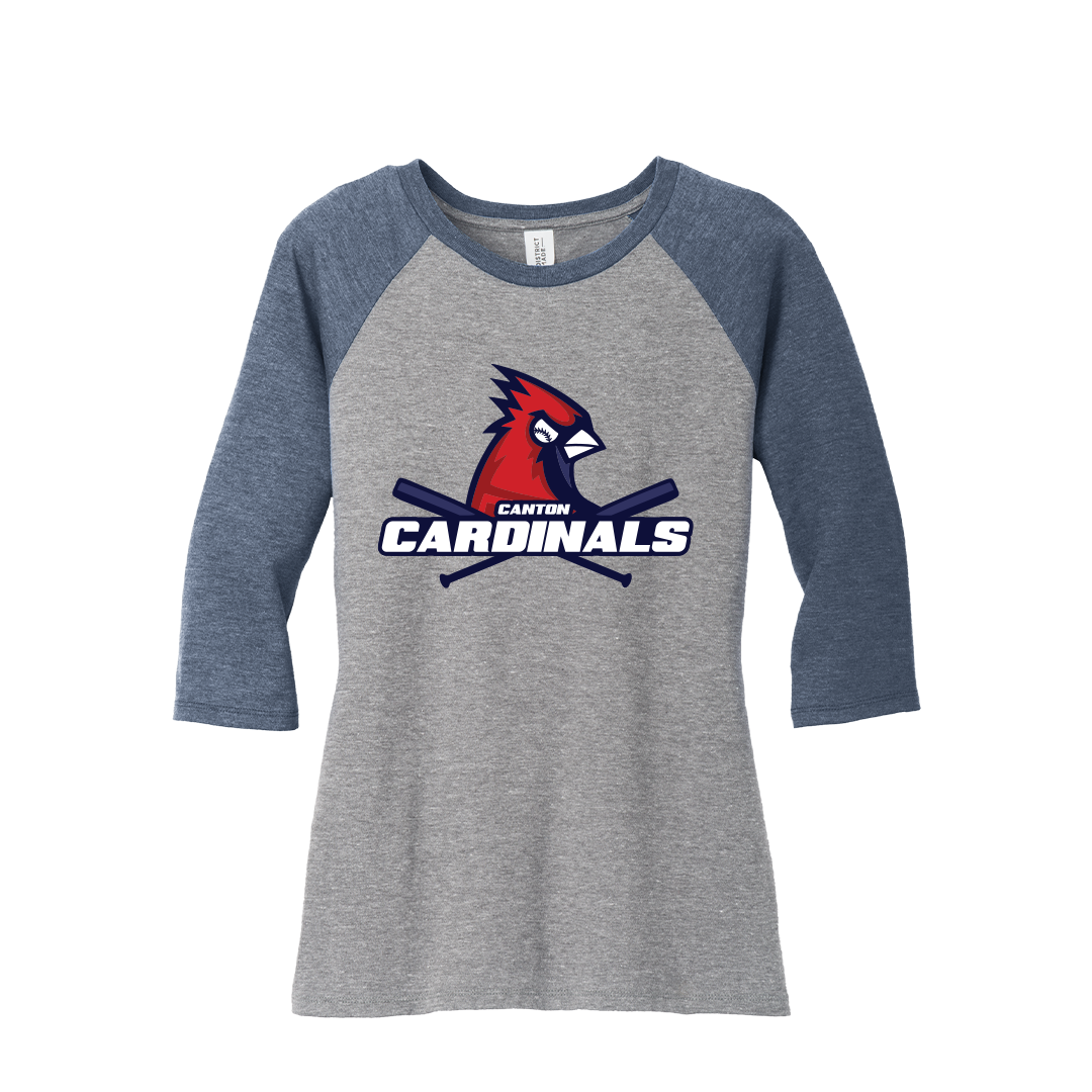 Women's District Perfect Tri Blend 3/4 Sleeve Raglan Tee