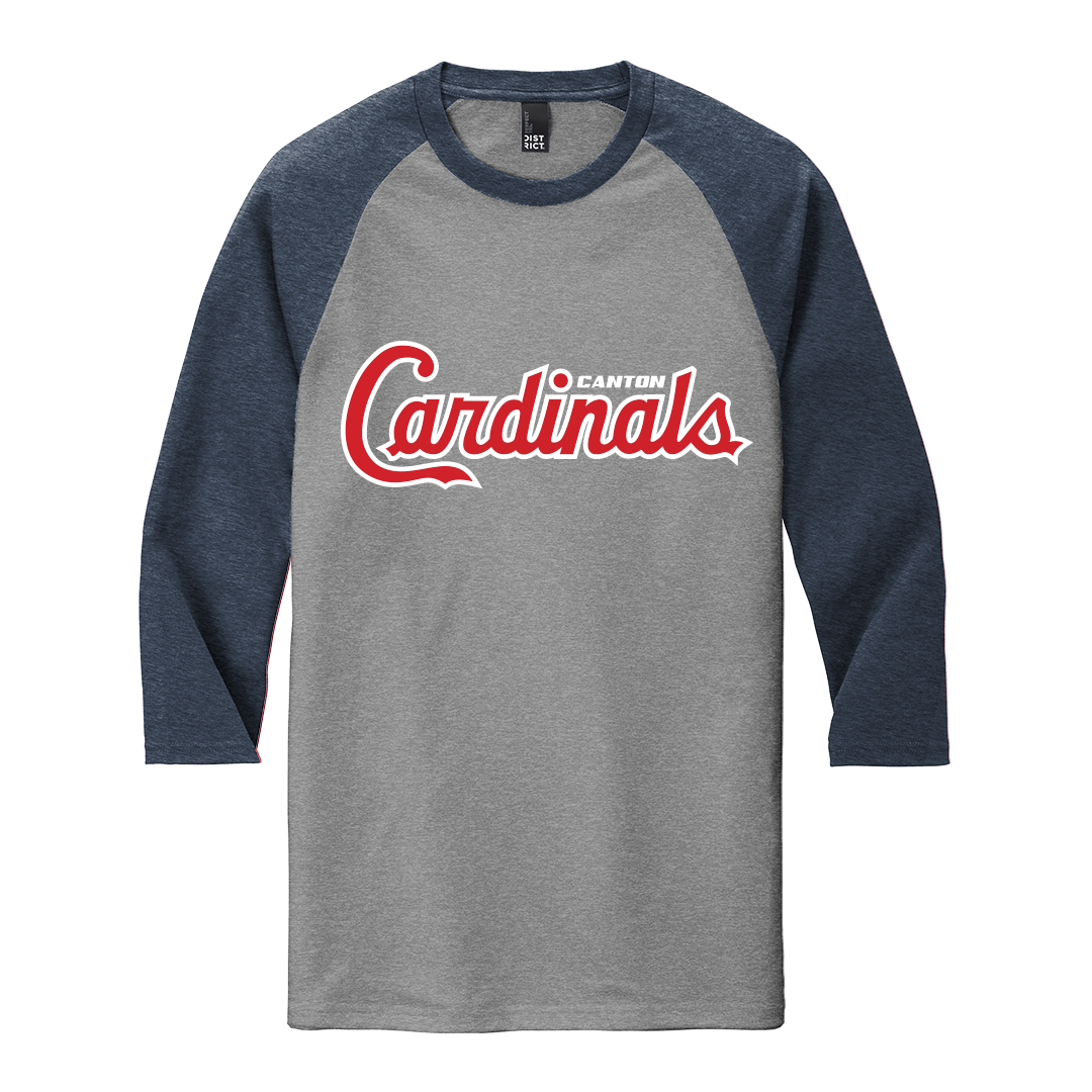 SCRIPT District Perfect Tri Blend 3/4 Sleeve Raglan Tee