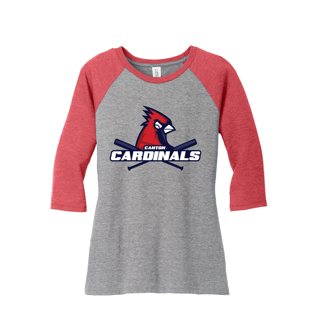 Women's District Perfect Tri Blend 3/4 Sleeve Raglan Tee