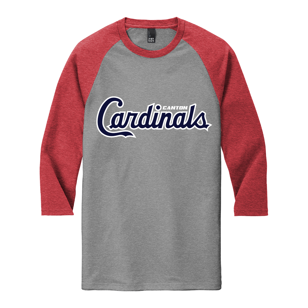 SCRIPT District Perfect Tri Blend 3/4 Sleeve Raglan Tee