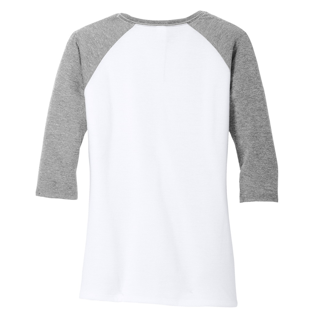 SCRIPT Women's District Perfect Tri Blend 3/4 Sleeve Raglan Tee