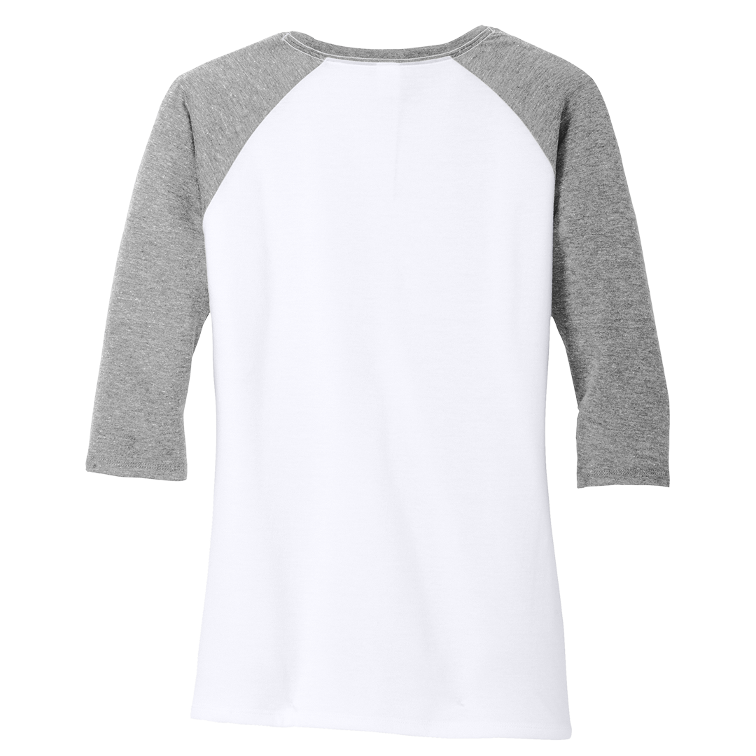 SCRIPT Women's District Perfect Tri Blend 3/4 Sleeve Raglan Tee