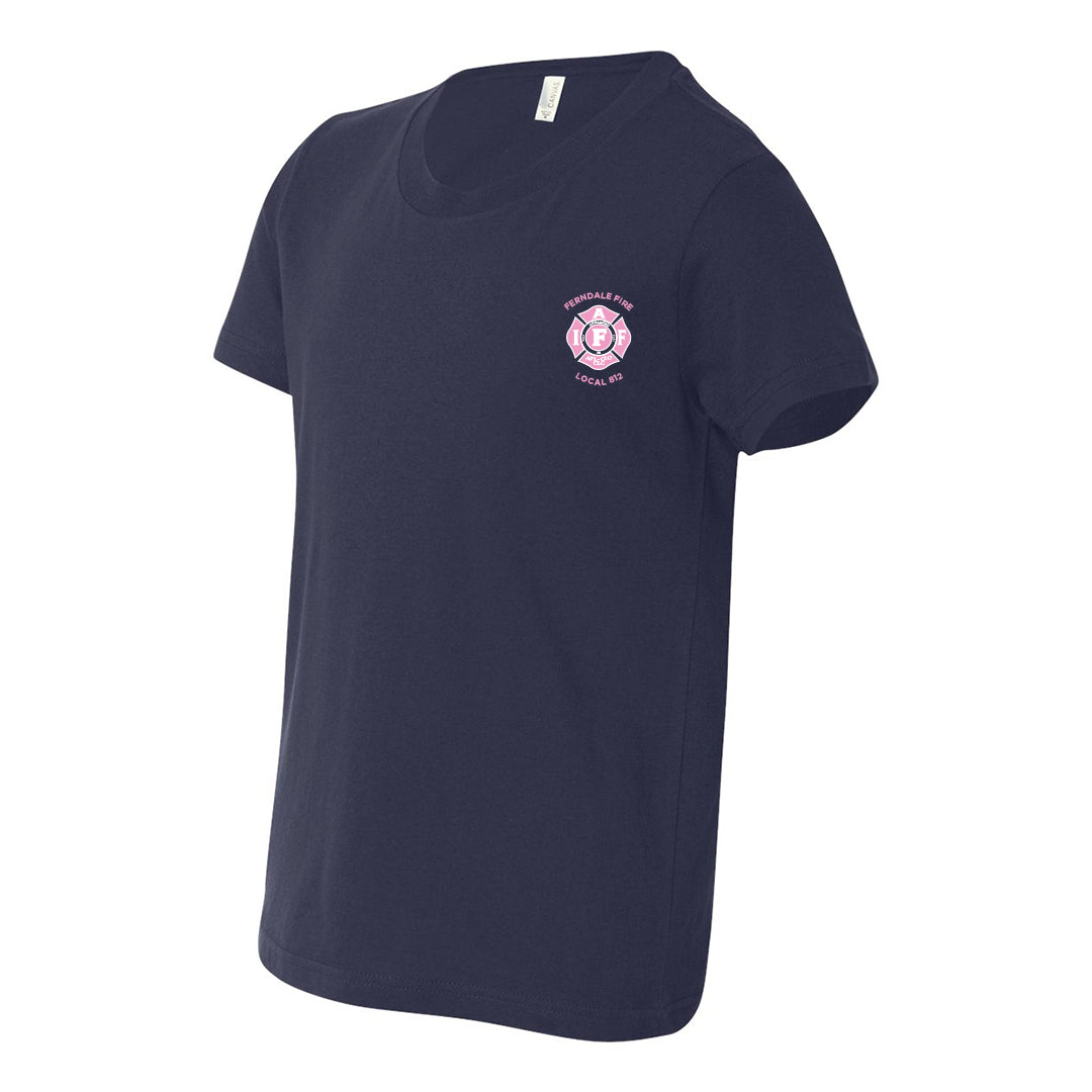 Youth AFL-CIO CLC Breast Cancer Awareness Colorway BELLA+CANVAS Jersey Tee