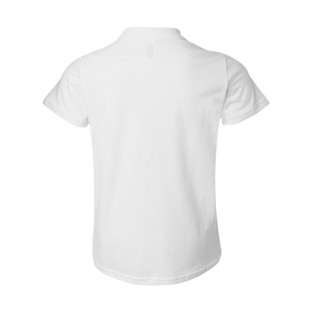 Youth Ferndale Fire Pink Ribbon White BELLA+CANVAS Jersey Tee