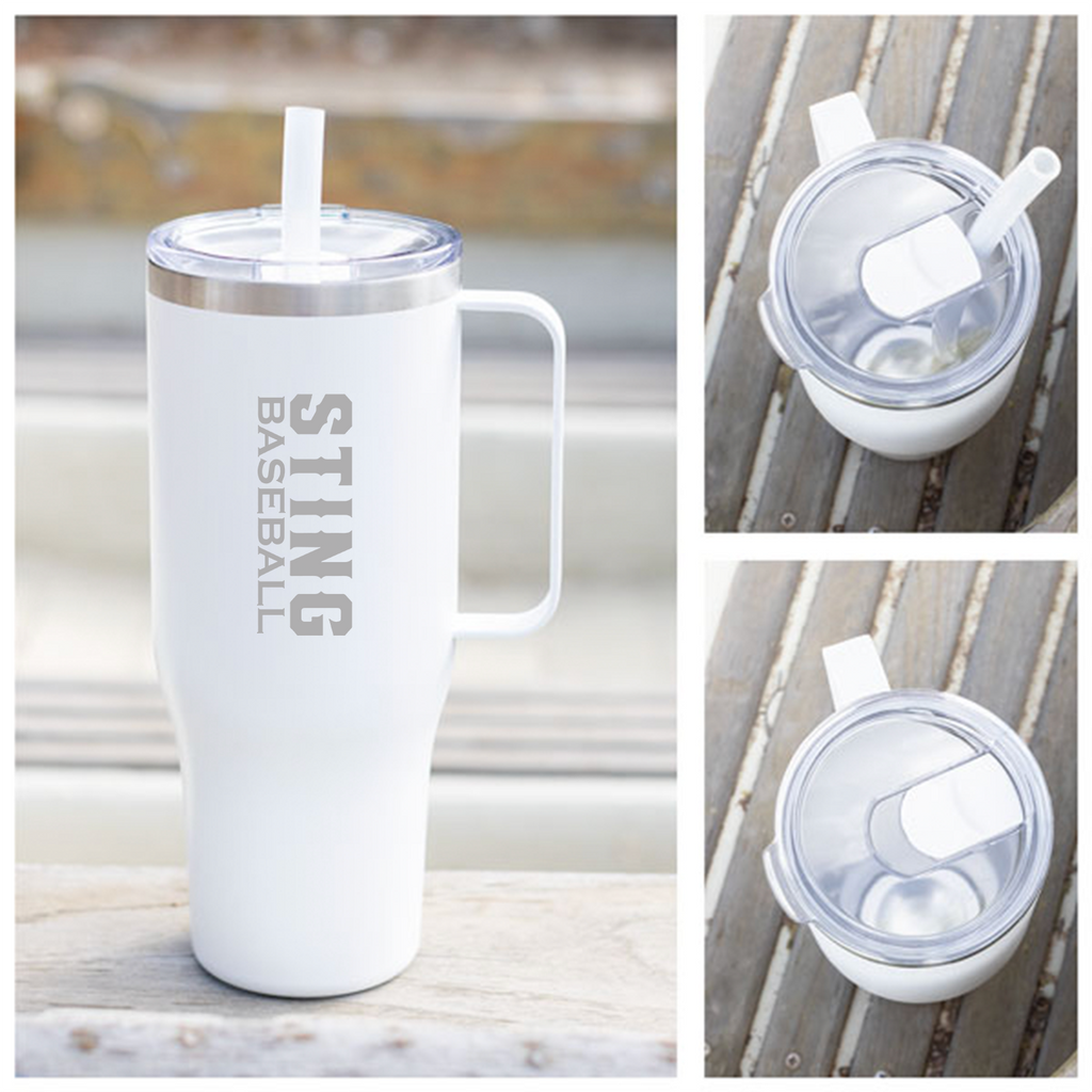 40oz STAINLESS STEEL TUMBLER WHITE - STING VERSION