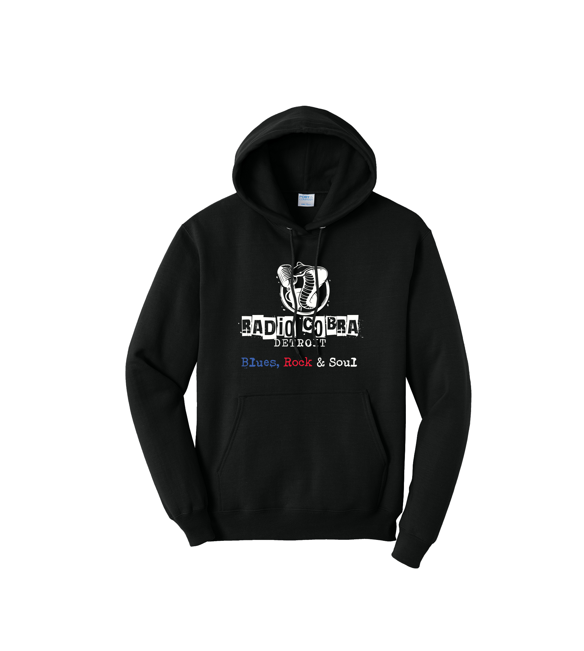 RC Blues Soul & Rock CORE FLEECE HOODIE - BLACK