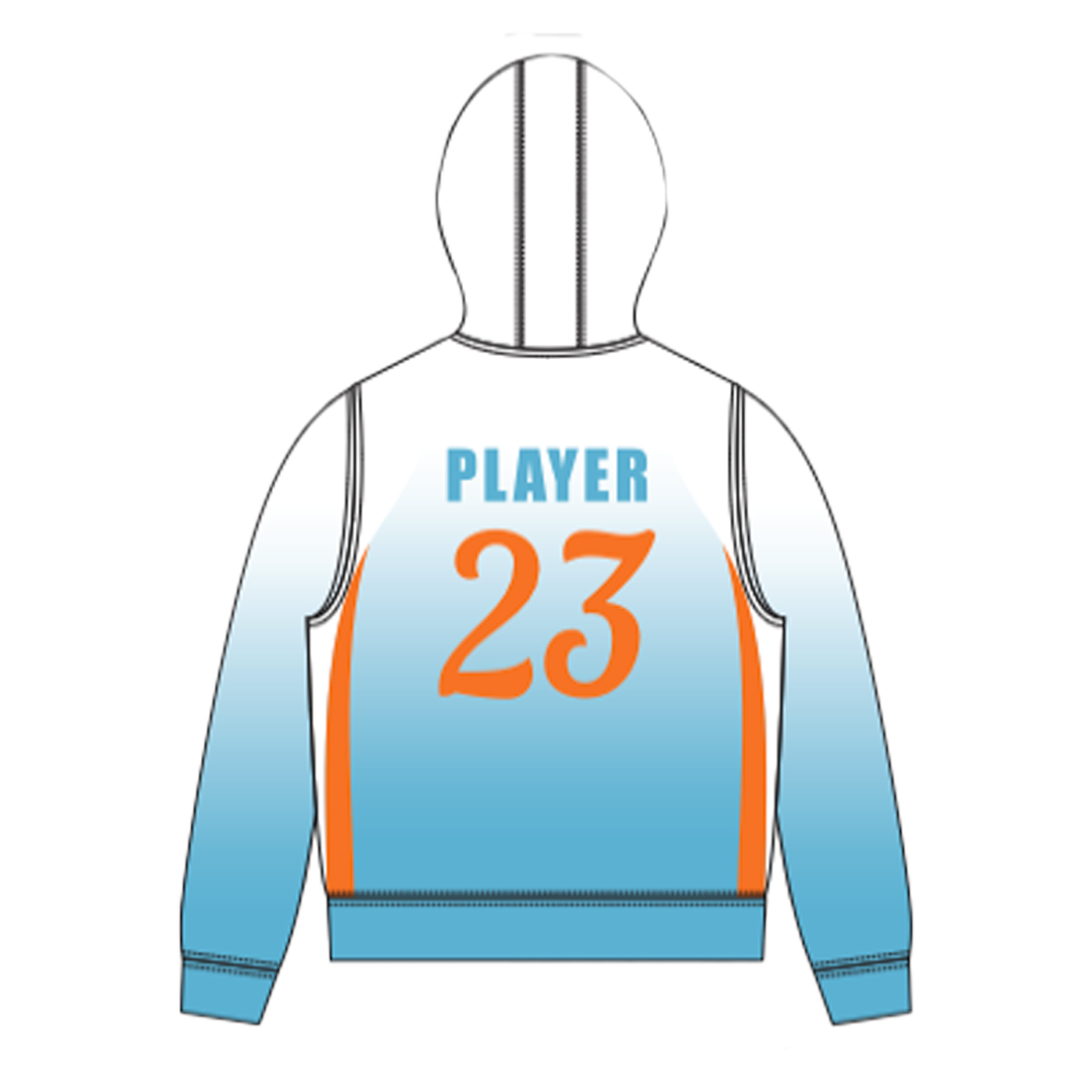 BLUE OMBRE CUSTOM HOODIE FLEECE