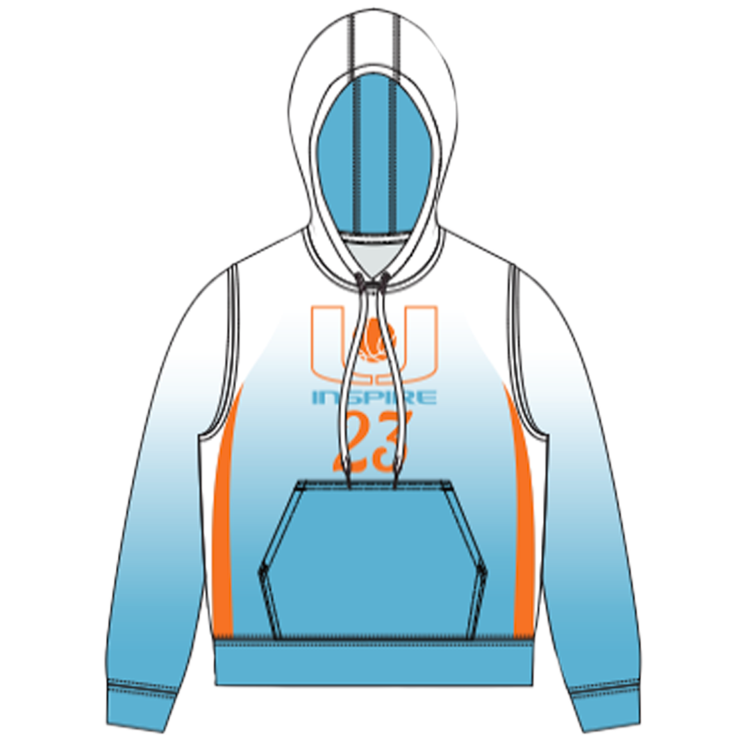 BLUE OMBRE CUSTOM HOODIE FLEECE