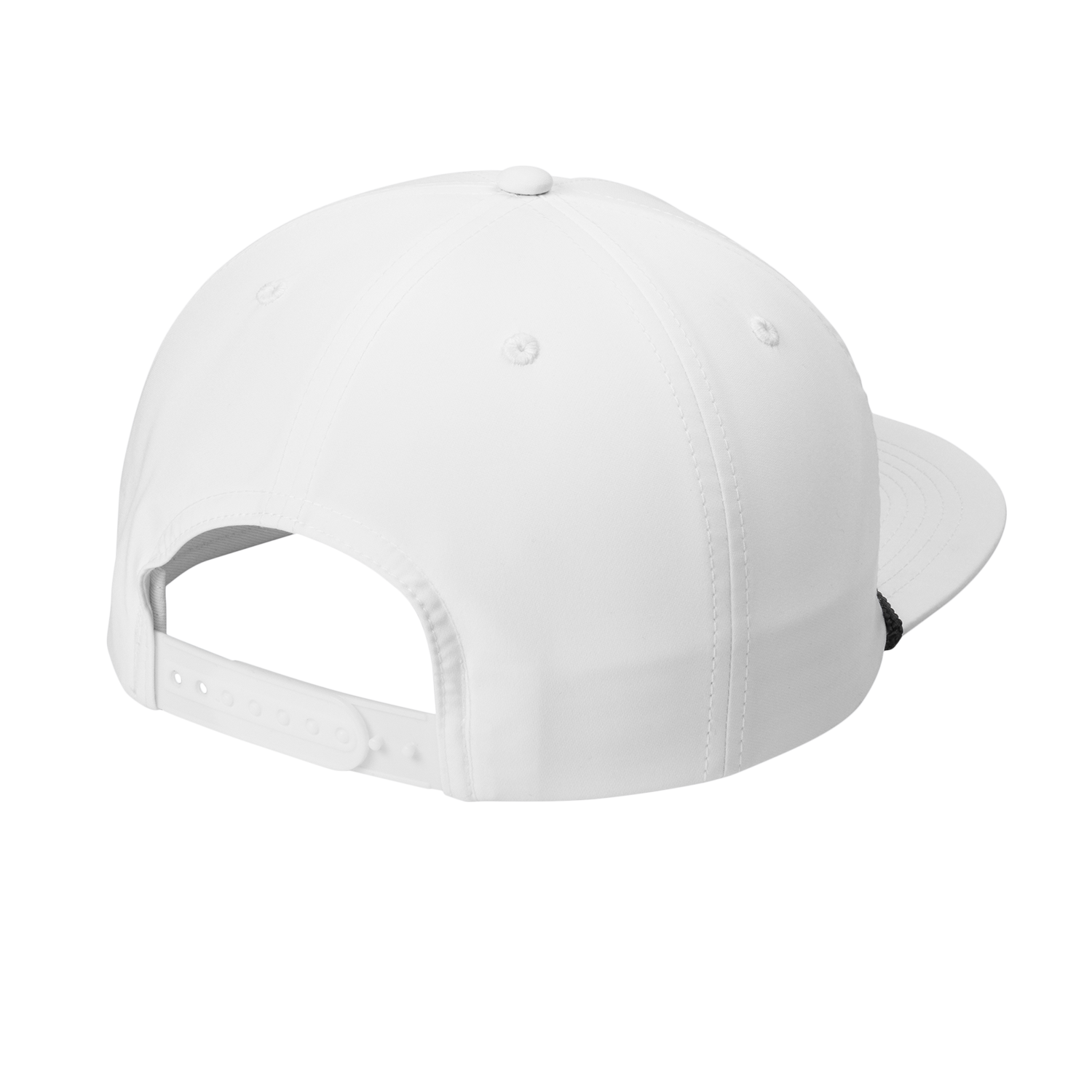 5-PANEL POLY ROPE CAP - WHITE/BLACK