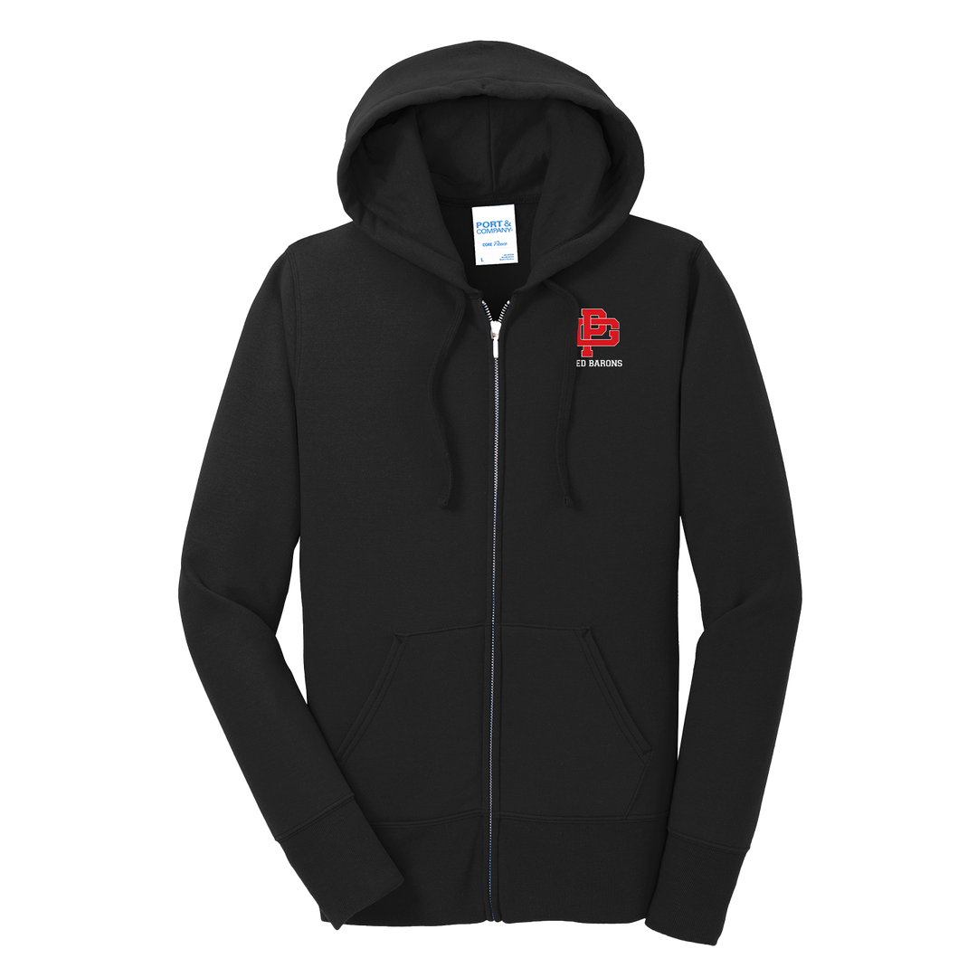 LADIES CORE FLEECE FULL-ZIP HOODED SWEATSHIRT