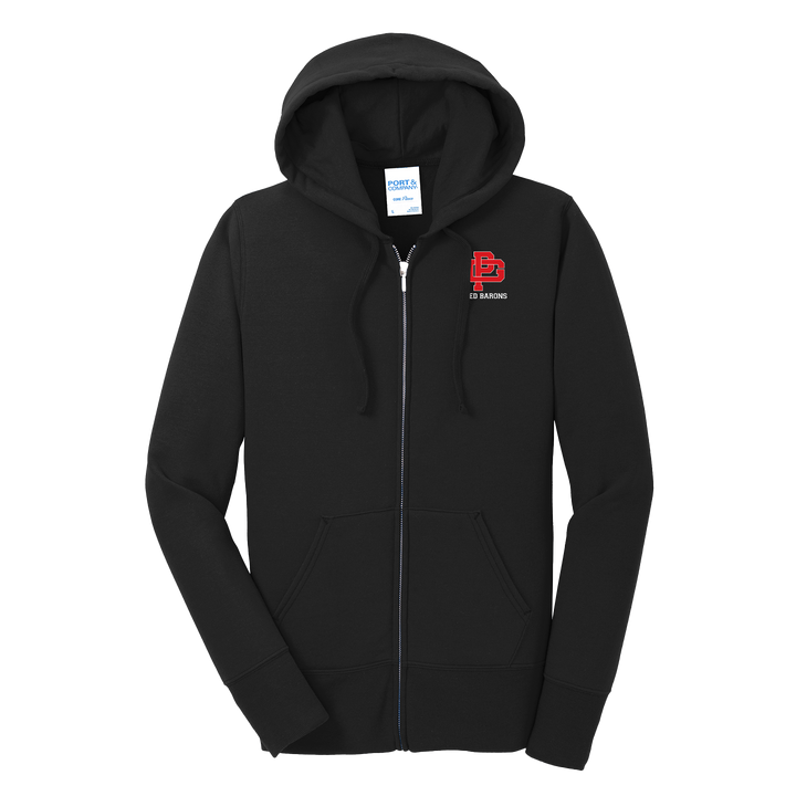 LADIES CORE FLEECE FULL-ZIP HOODED SWEATSHIRT