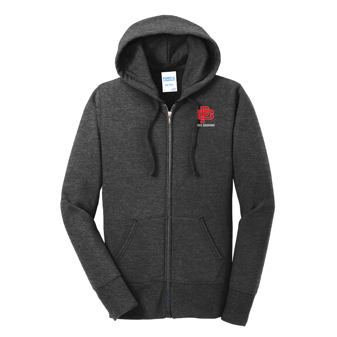 LADIES CORE FLEECE FULL-ZIP HOODED SWEATSHIRT