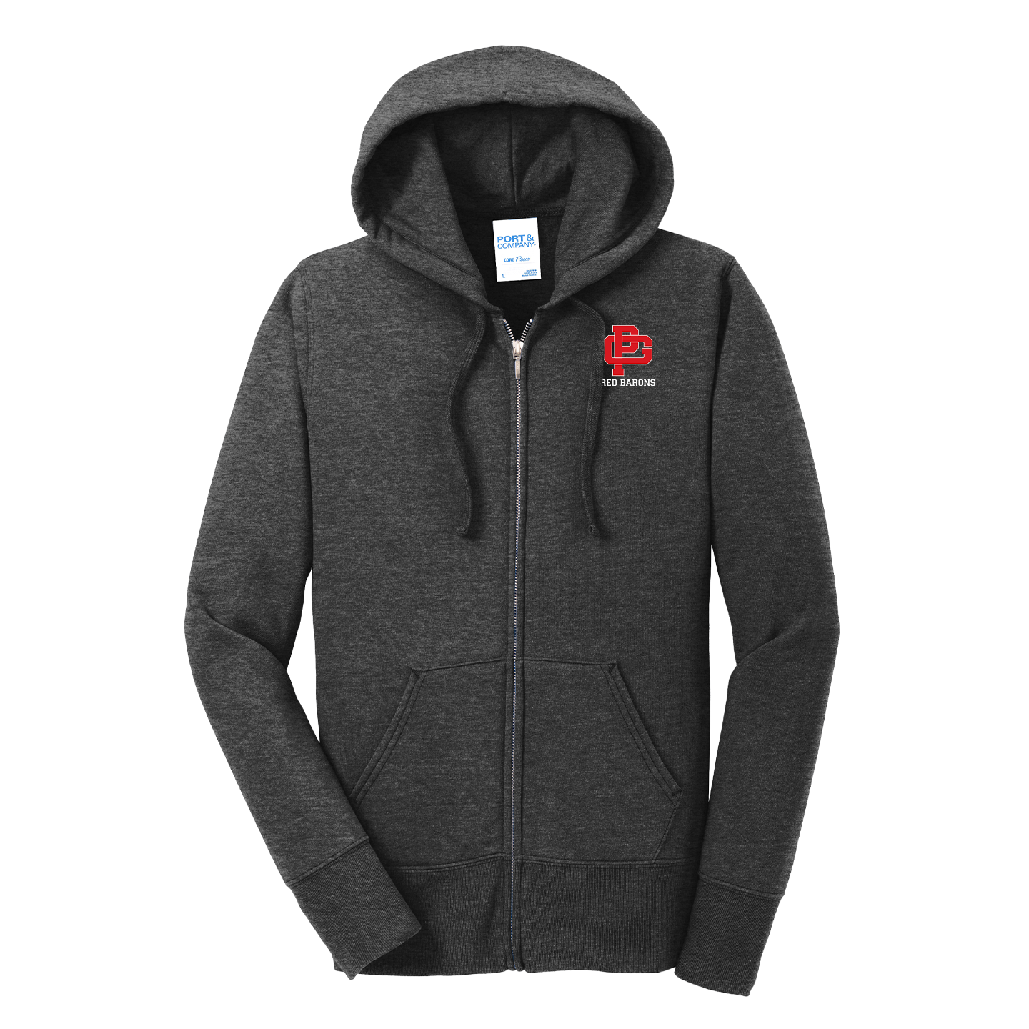 LADIES CORE FLEECE FULL-ZIP HOODED SWEATSHIRT