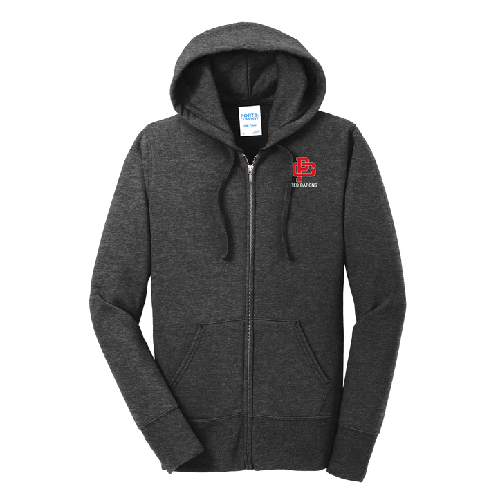 LADIES CORE FLEECE FULL-ZIP HOODED SWEATSHIRT