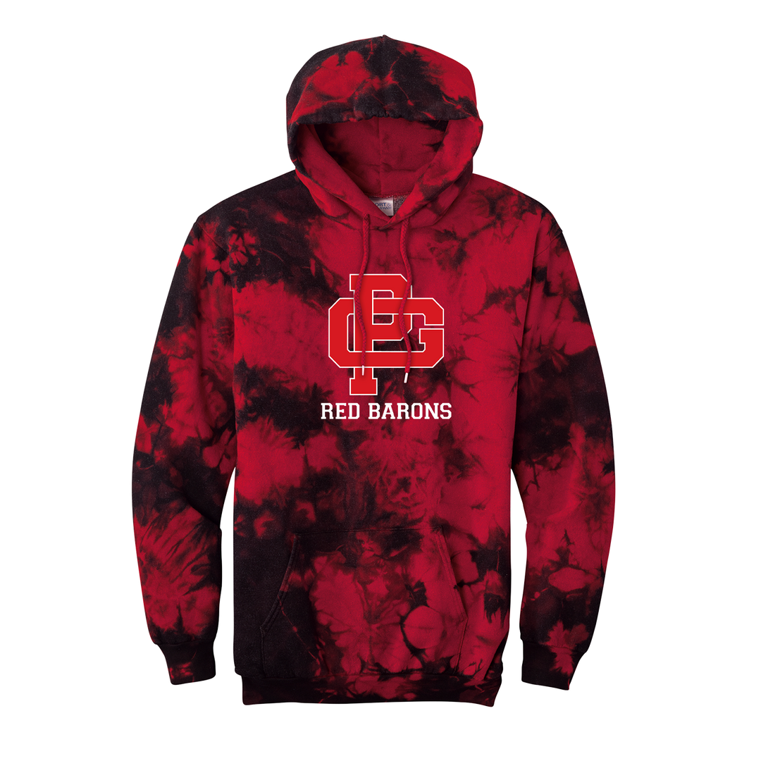 CRYSTAL TIE-DYE PULLOVER HOODIE