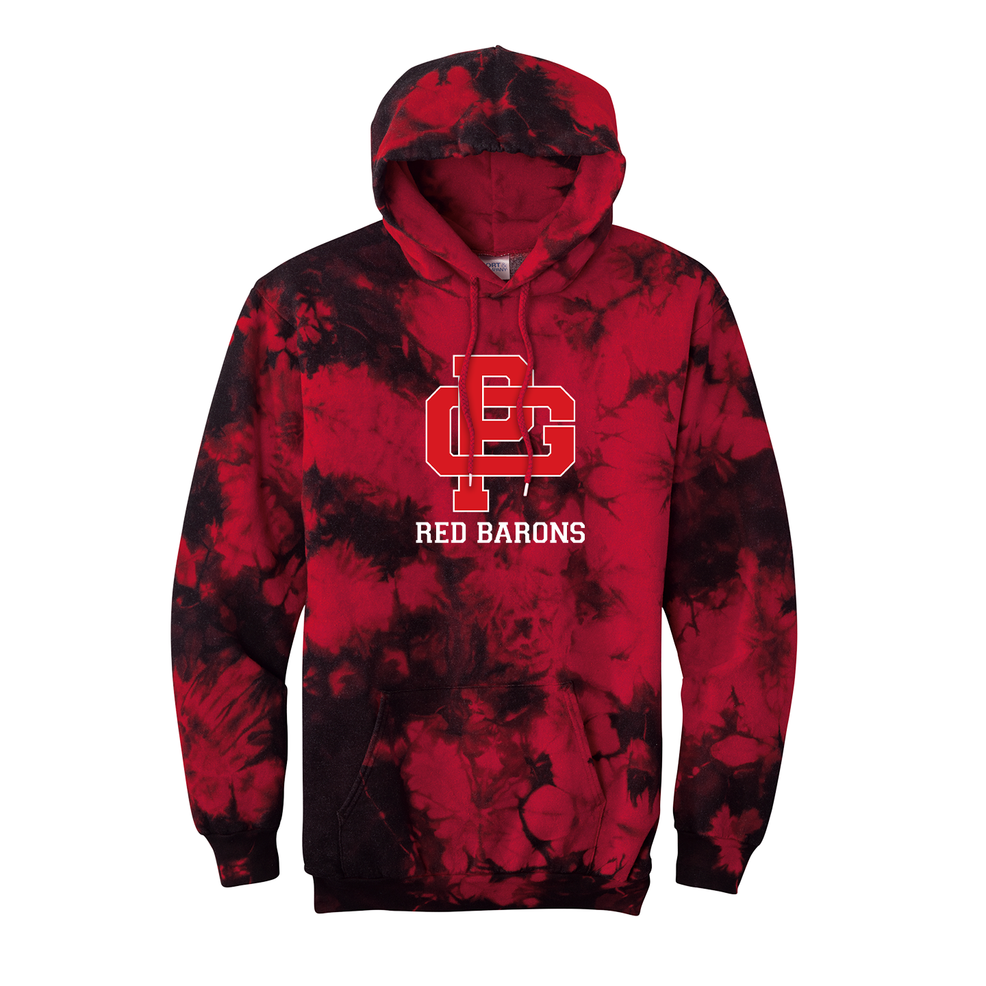 CRYSTAL TIE-DYE PULLOVER HOODIE