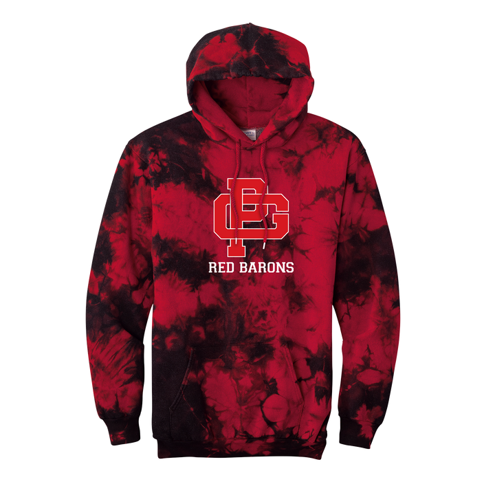 CRYSTAL TIE-DYE PULLOVER HOODIE