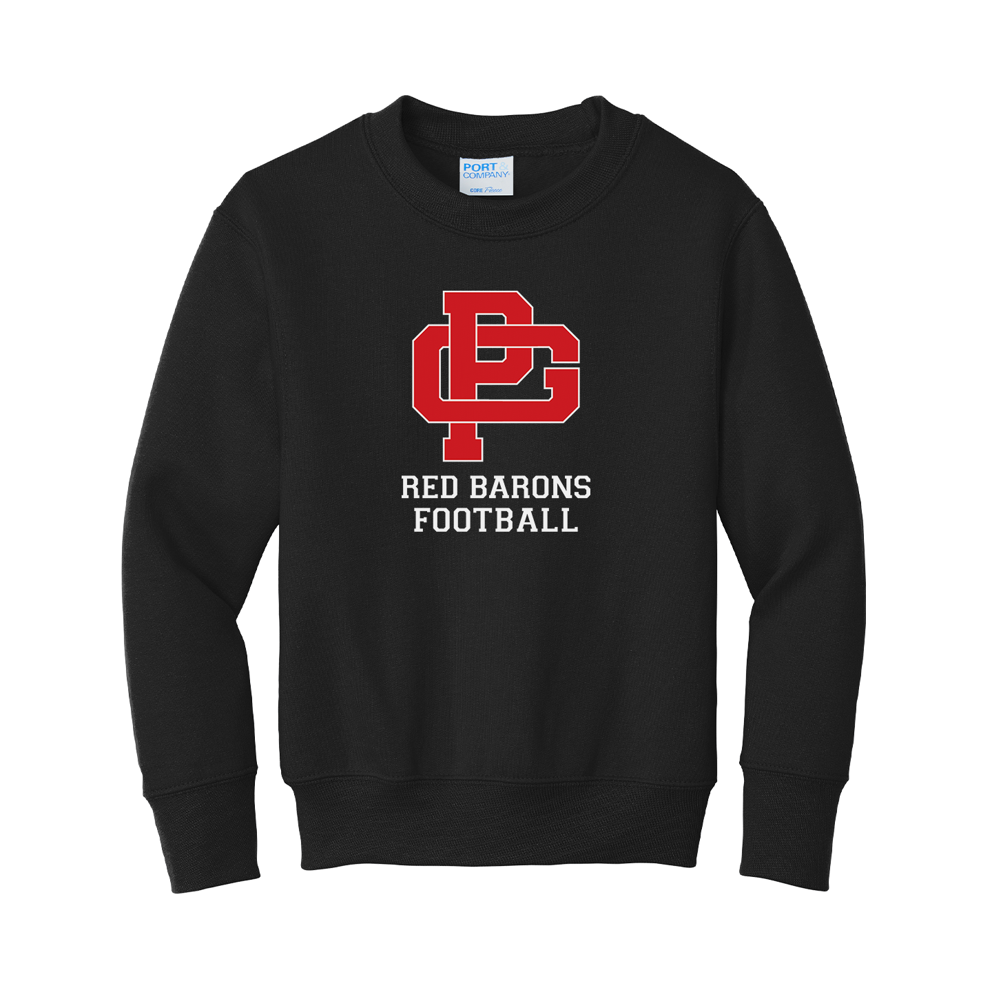 YOUTH CORE FLEECE CREWNECK SWEATSHIRT - FOOTBALL