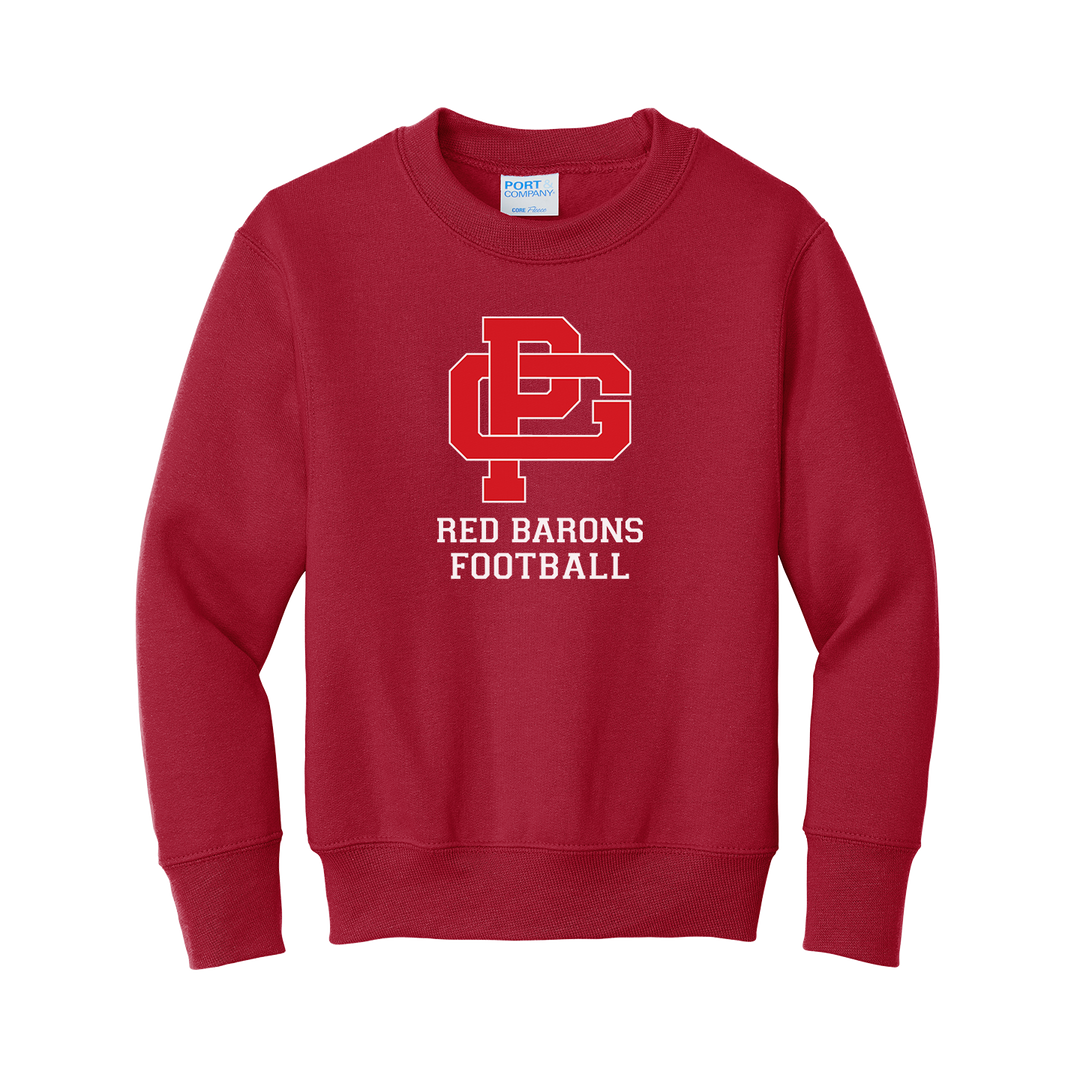 YOUTH CORE FLEECE CREWNECK SWEATSHIRT - FOOTBALL