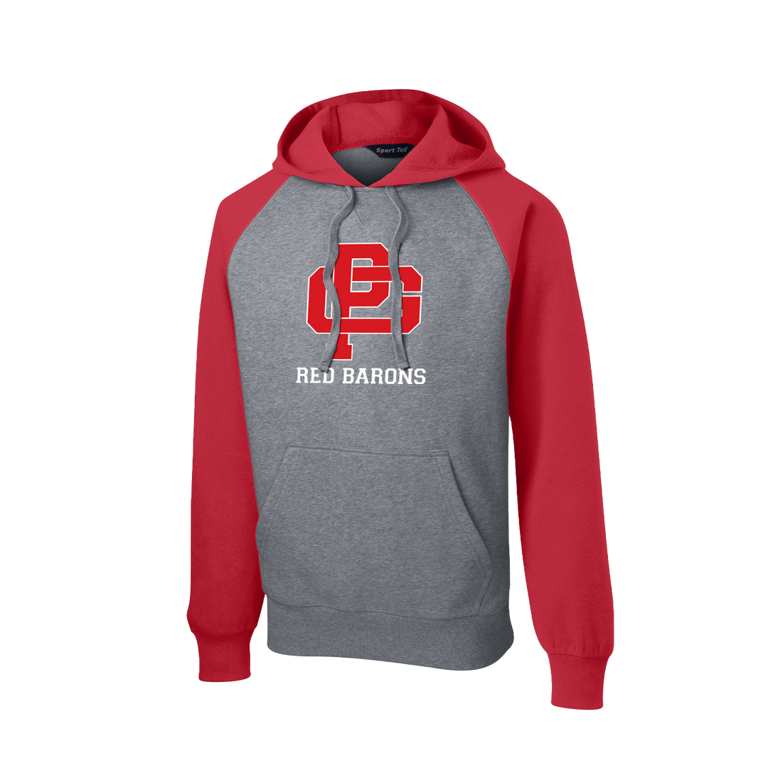 SPORT-TEK RAGLAN COLORBLOCK PULLOVER HOODED SWEATSHIRT