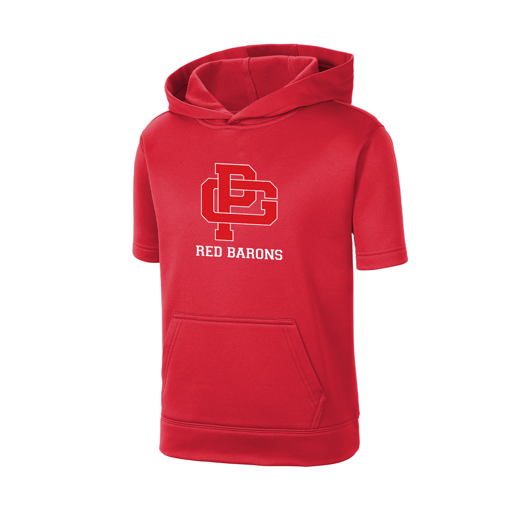 SPORT-TEK YOUTH FLEECE SHORT SLEEVE PULLOVER