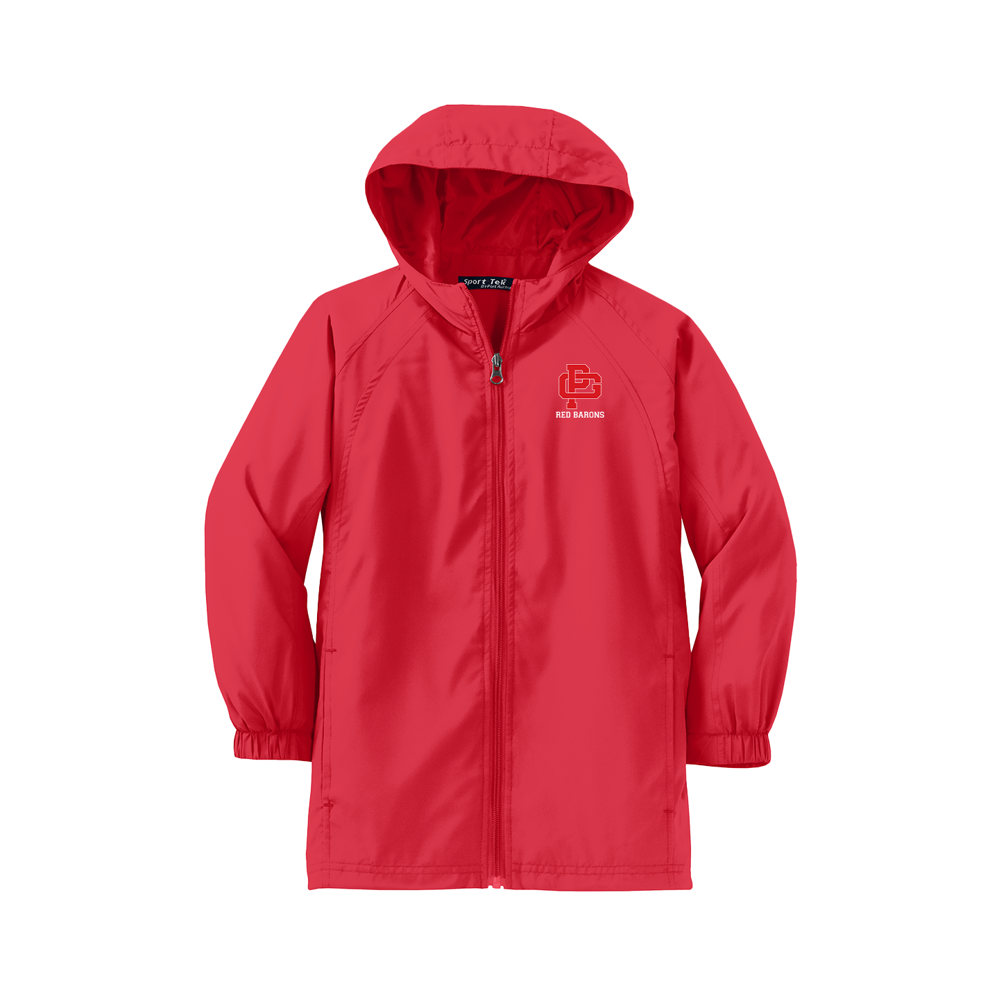 SPORT-TEK YOUTH HOODED RAGLAN JACKET