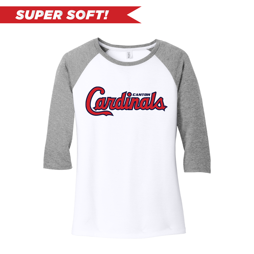 SCRIPT Women's District Perfect Tri Blend 3/4 Sleeve Raglan Tee