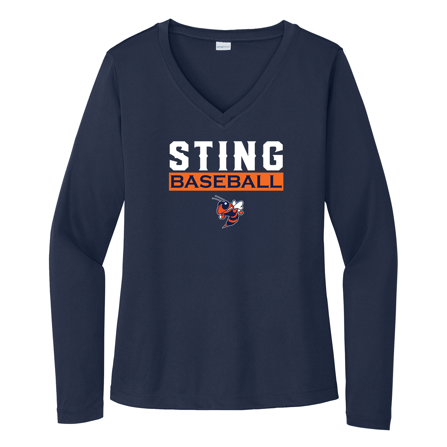 SPORT-TEK LADIES LONG SLEEVE POSICHARGE COMPETITOR V-NECK TEE