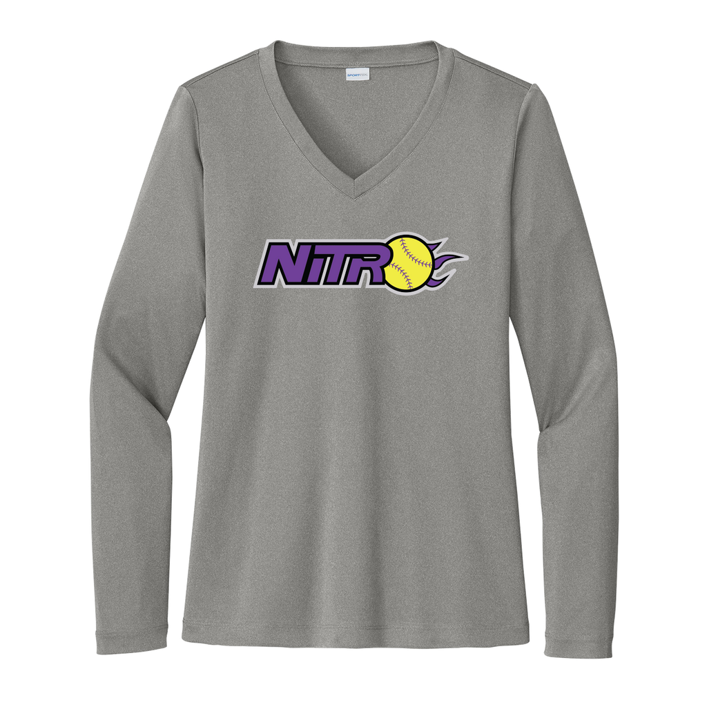 Sport-Tek® Women's Long Sleeve PosiCharge® Competitor™ V-Neck Tee