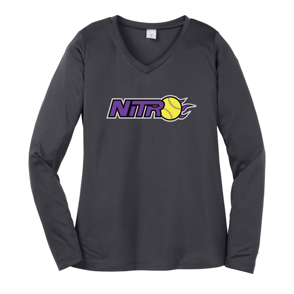 Sport-Tek® Women's Long Sleeve PosiCharge® Competitor™ V-Neck Tee