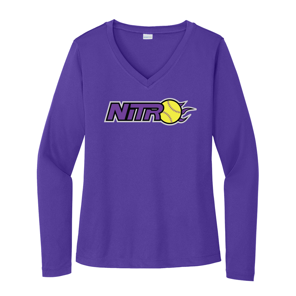 Sport-Tek® Women's Long Sleeve PosiCharge® Competitor™ V-Neck Tee