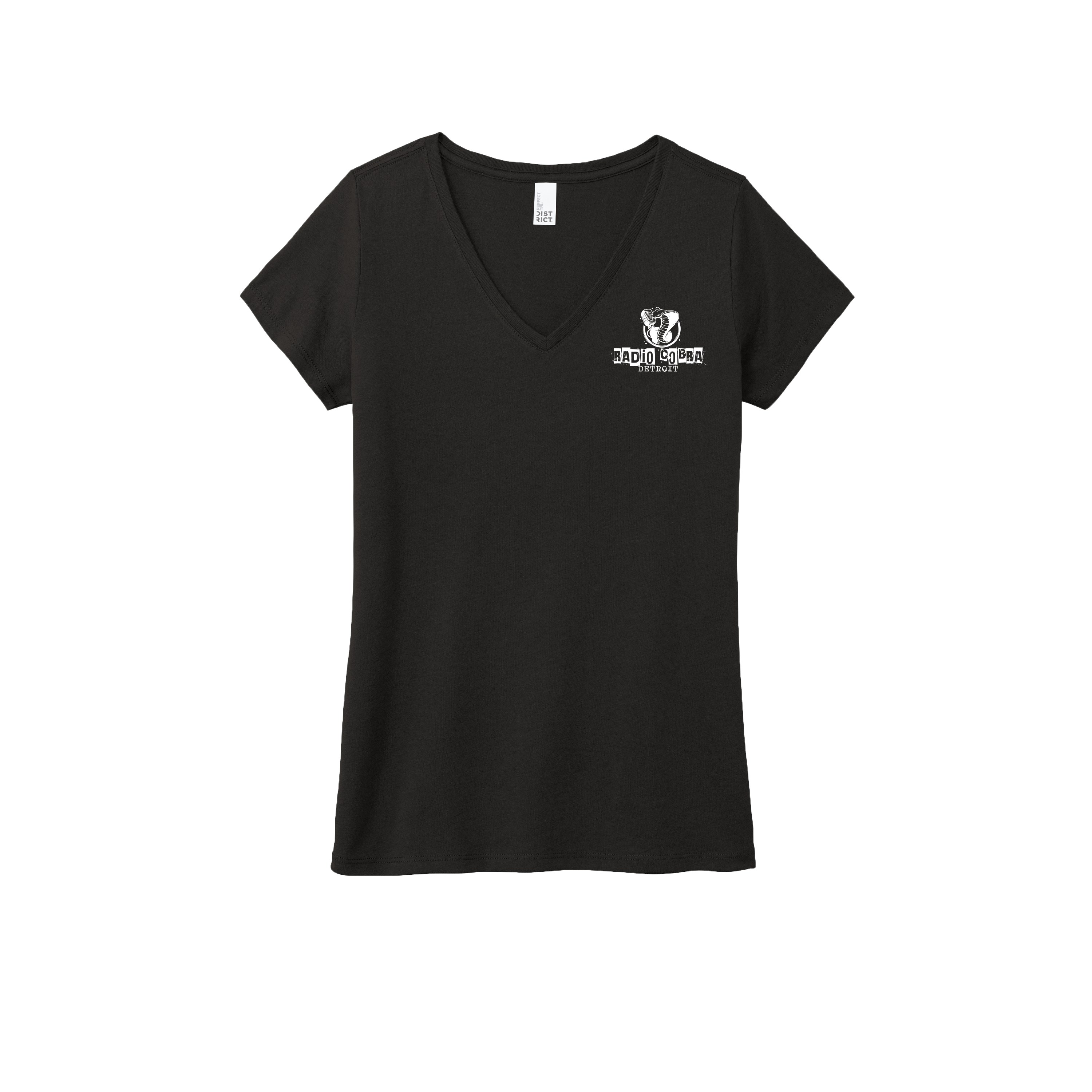 RADIO COBRA T-SHIRT LADIES VNECK - BLACK