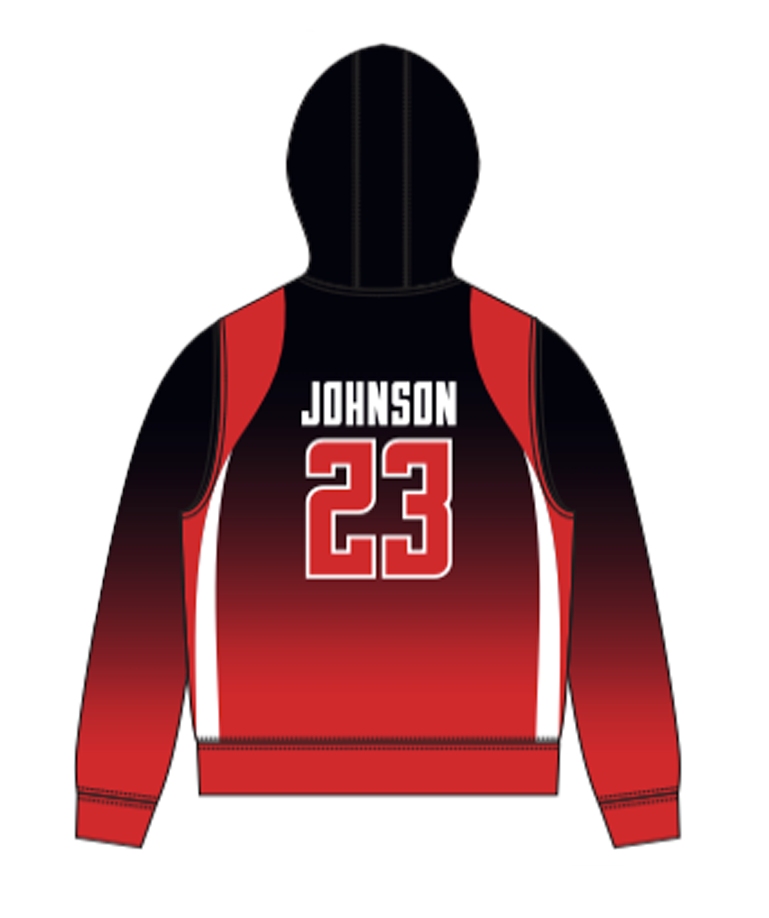 RED OMBRE CUSTOM HOODIE FLEECE