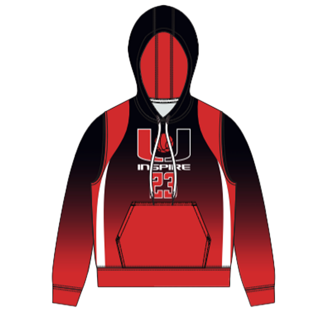 RED OMBRE CUSTOM HOODIE FLEECE