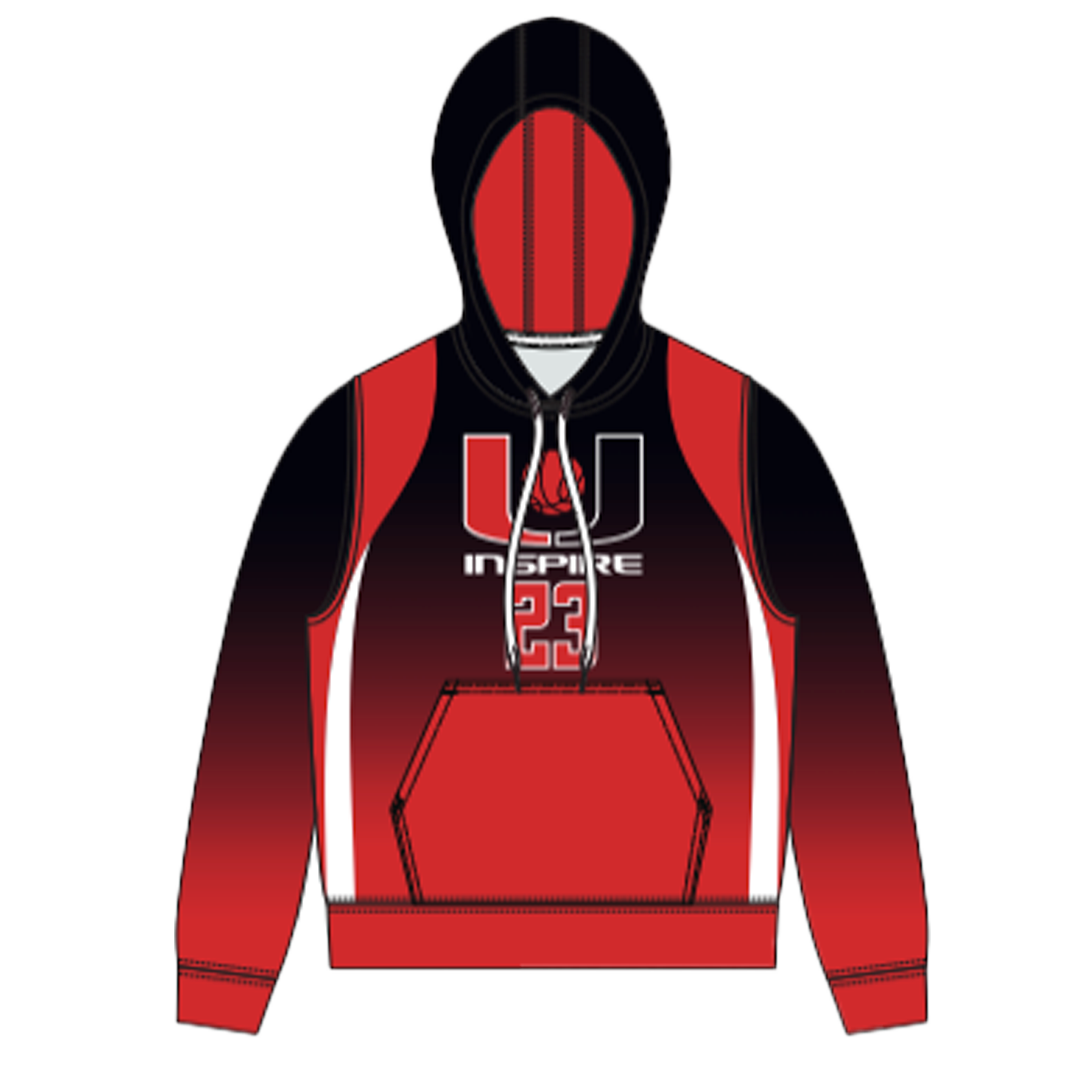 RED OMBRE CUSTOM HOODIE FLEECE