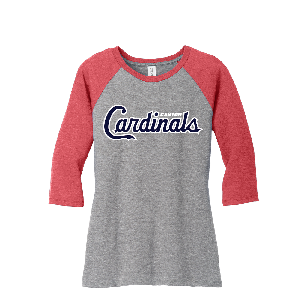 SCRIPT Women's District Perfect Tri Blend 3/4 Sleeve Raglan Tee