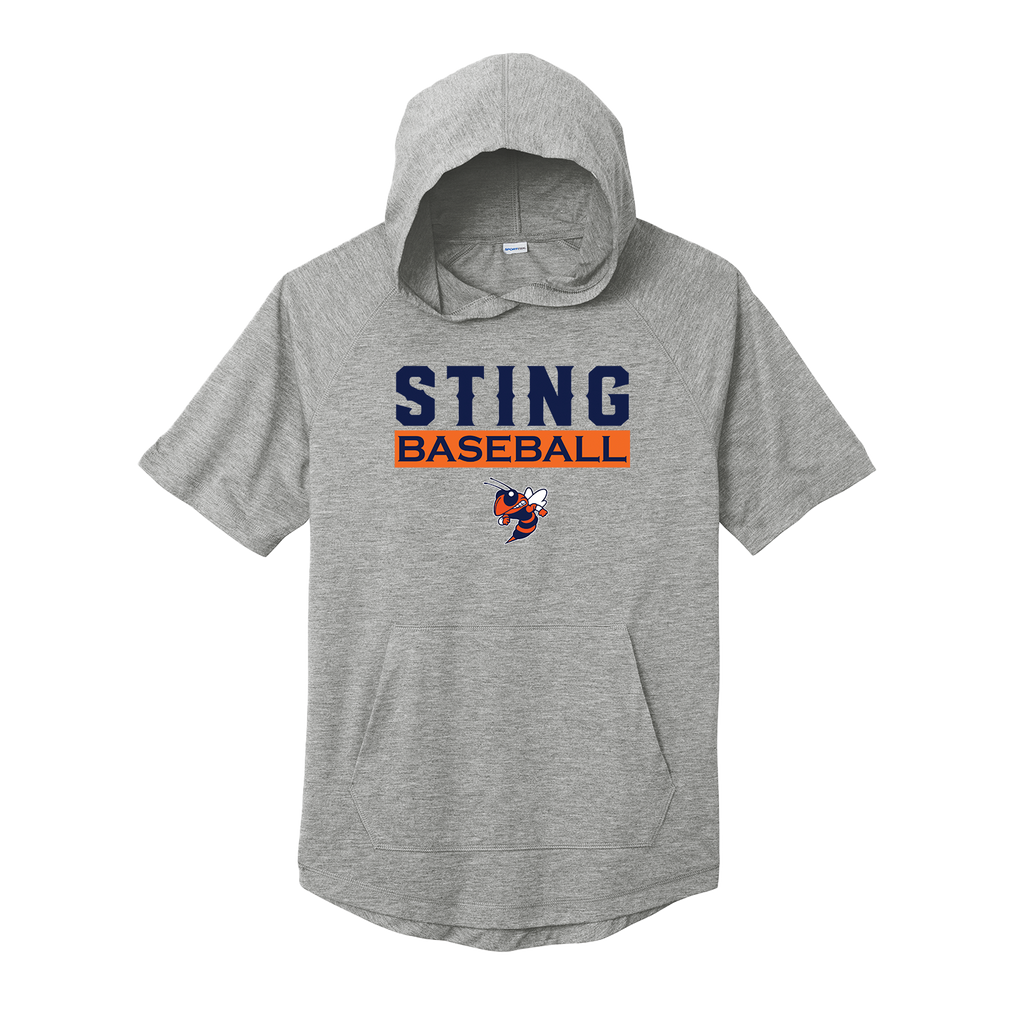 SPORT-TEK POSICHARGE TRI-BLEND WICKING SHORT SLEEVE HOODIE