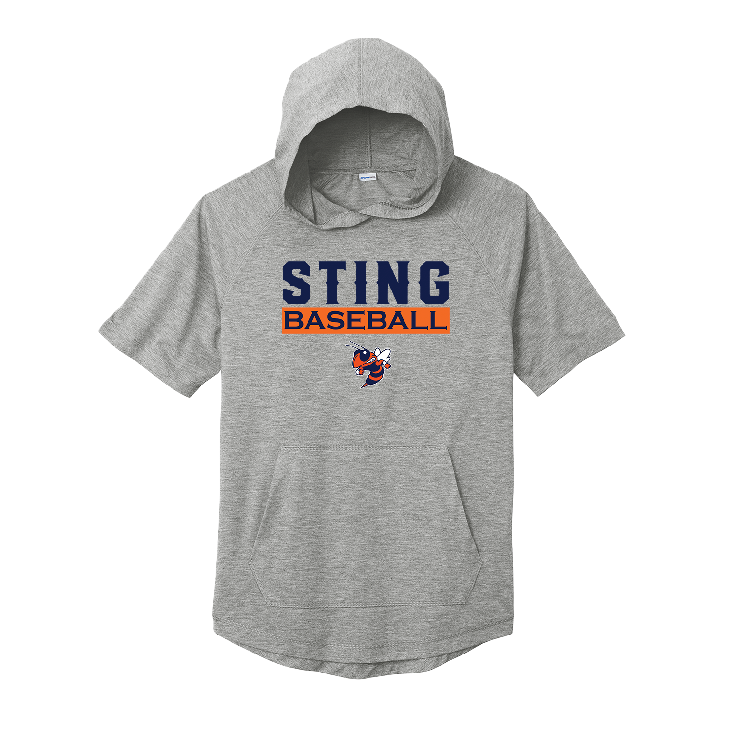 SPORT-TEK POSICHARGE TRI-BLEND WICKING SHORT SLEEVE HOODIE