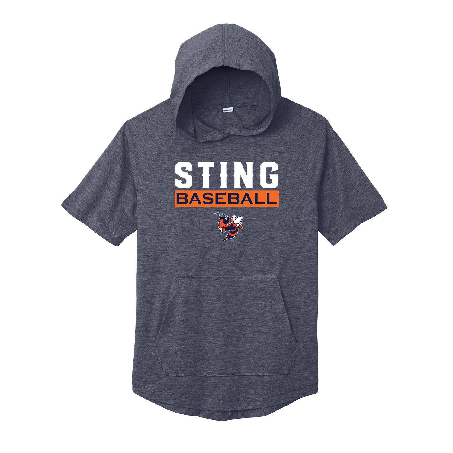 SPORT-TEK POSICHARGE TRI-BLEND WICKING SHORT SLEEVE HOODIE