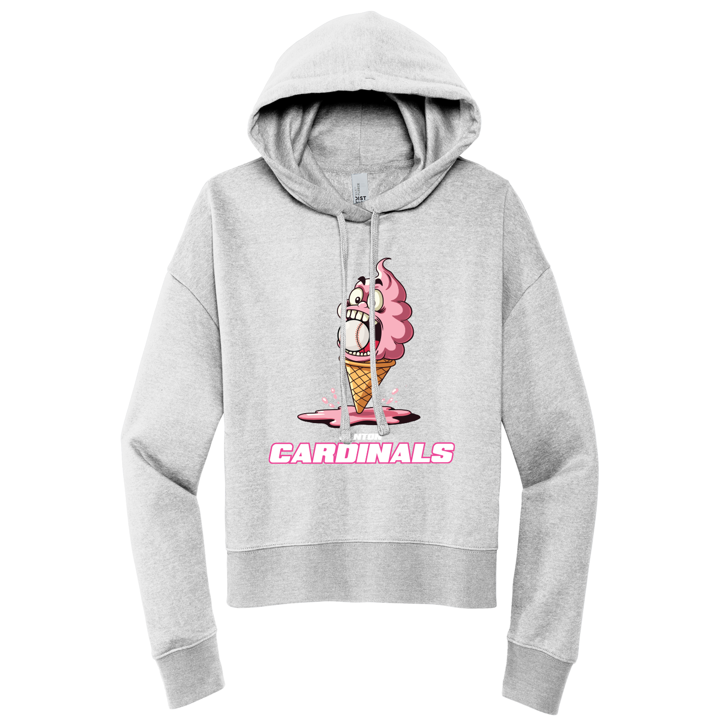 NEW District Womens V.I.T Fleece Hoodie (Ice Cream Cone)
