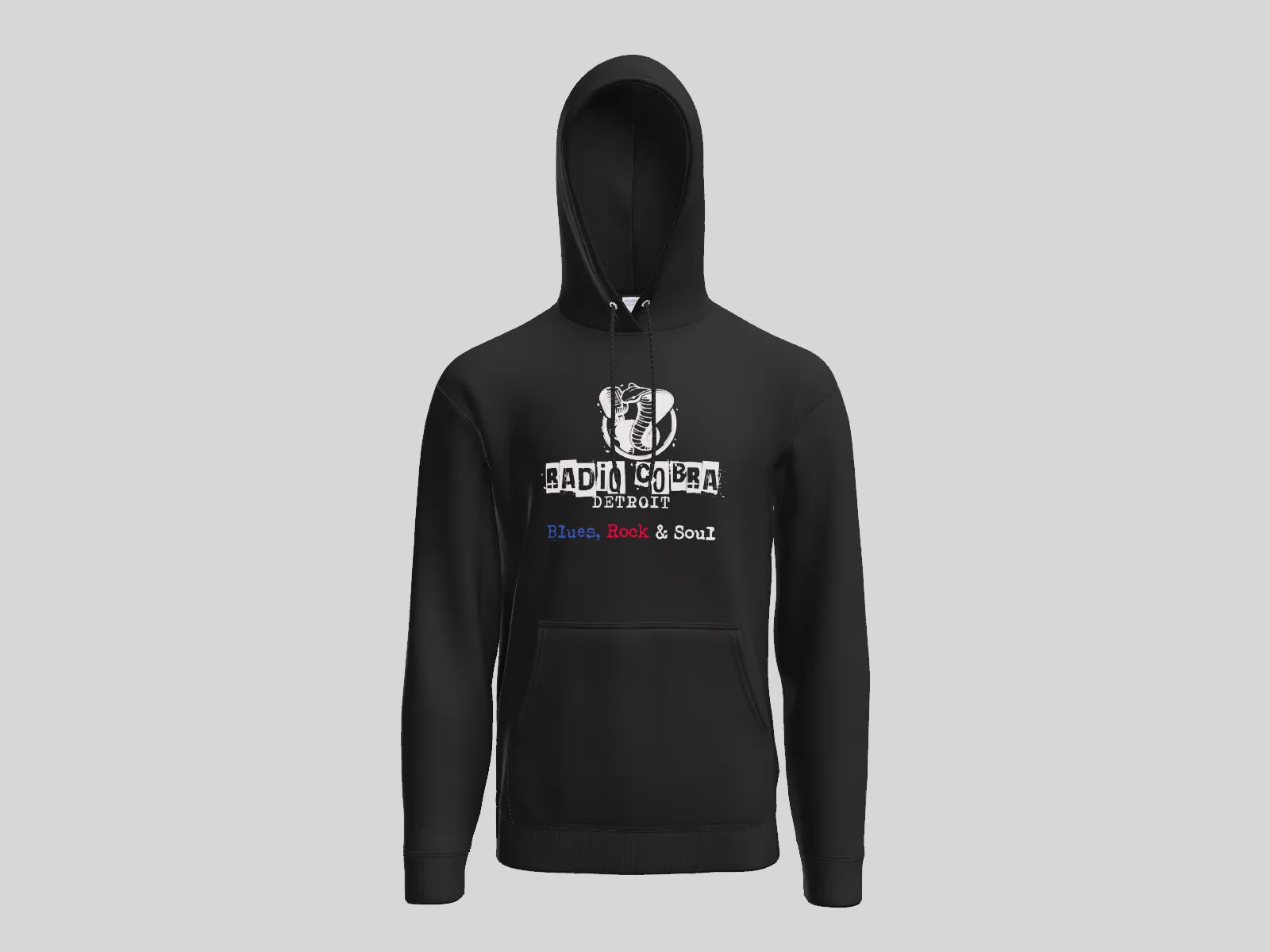 RC Blues Soul & Rock CORE FLEECE HOODIE - BLACK